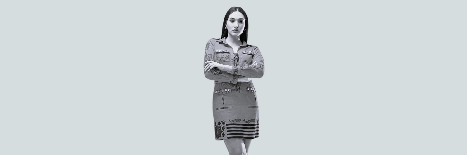 Designer Dress Handcrafted with Cotton and hand block print from Nesavaali London